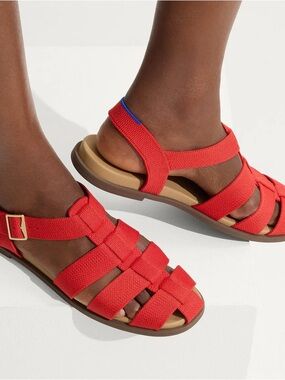 The Fisherman Sandal 

Red Woven Strappy Women's Sandals